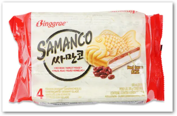 Binggrae Samanco Fish Shaped Ice Cream (Red Bean)