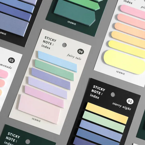 Iconic Iconic Sticky Memo Pad Set